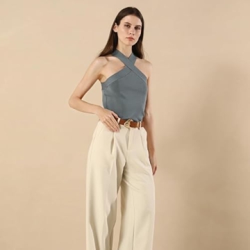 RISANTRY Brown Leather Belt with Stylish Gold Buckle