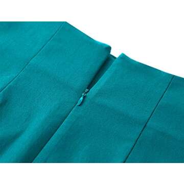 MUXXN Women's Retro 1950s Style Empire Waist Bodycon Stretch Skirts