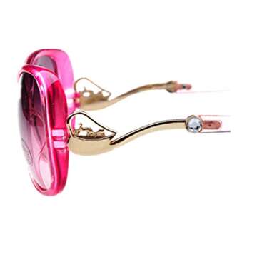 HUASHI Sunglasses for Women Vintage Eyewear, Oversized Frog UV Protective Lens with Sunglasses Case Pink