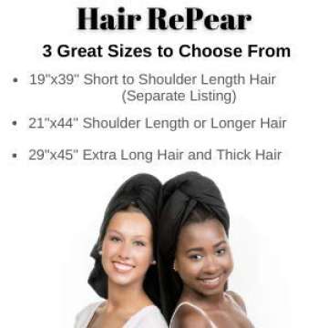 Hair RePear Ultimate Hair Towel for Long Hair - Anti Frizz Premium Cotton Product to Enhance Healthy...