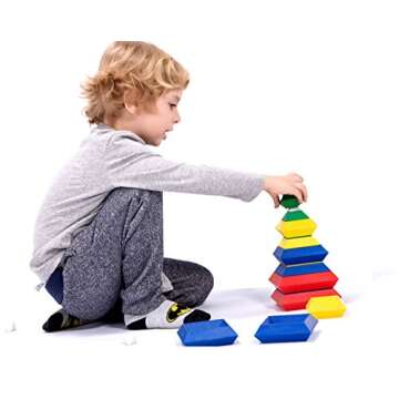KUTOI Pyramid Stacking Toy Building Blocks 3D Puzzle Brain Teasers for Kids and Adults-Creative Pres...
