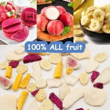 ONETANG Freeze-Dried Mixed Fruit, 12 Pack Single-Serve Pack, Non GMO, Kosher, No Add Sugar, Gluten free, Vegan, Holiday Gifts, Healthy Snack 0.35 Ounce