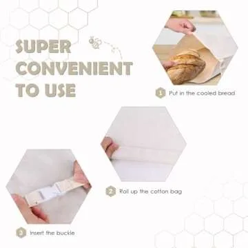 Oxzawg Reusable Bread Bags for Homemade Bread, 2 Pack Cotton Beeswax Bags for Sourdough Bread, XL Bread Storage Bag