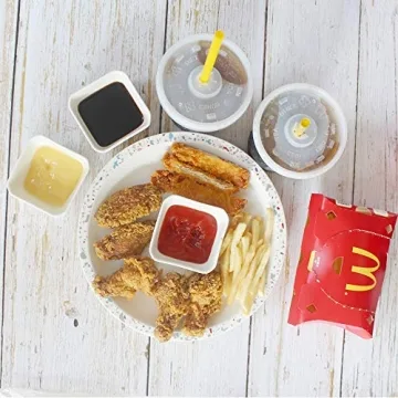 Belinlen Stylish 3oz Ceramic Dip Bowls Set - Perfect for Sauces