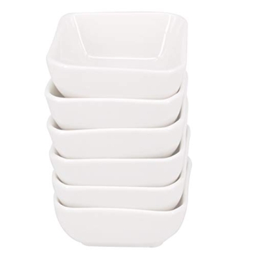 Belinlen Stylish 3oz Ceramic Dip Bowls Set - Perfect for Sauces