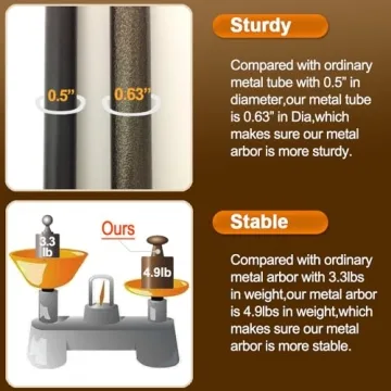 Sturdy 6.3ft Metal Garden Trellis for Climbing Plants