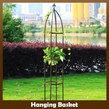 Sturdy 6.3ft Metal Garden Trellis for Climbing Plants