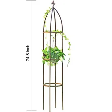 Sturdy 6.3ft Metal Garden Trellis for Climbing Plants