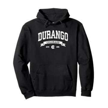 Durango Hoodie, Vintage Durango Colorado Sweatshirt Gifts CO Pullover Hoodie