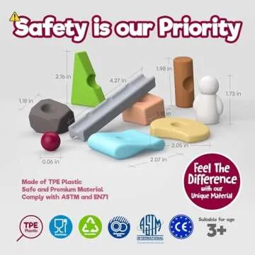 Taksa Toys Creative Unique Building Stem Toys for Kids Ages 4 5 6 7+ Educational Blocks Resources for Learning, Open-Ended Montessori Toys for Girls Boys Fine Motor Skills, Reggio Emilia Toys 72 Pcs