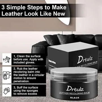 Drtulz Black Leather Recoloring Balm - Repair & Restore Leather