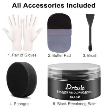 Drtulz Black Leather Recoloring Balm - Repair & Restore Leather
