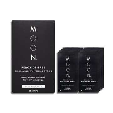 MOON Dissolving Teeth Whitening Strips - Vegan, Gentle, Fresh Mint Flavor