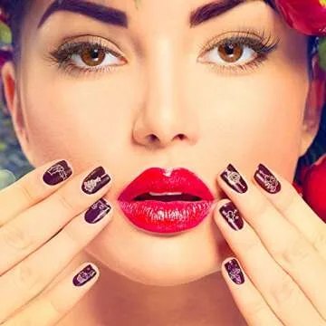 6 Pieces Christmas Nail Stamp Plates Nail Stamping Templates Snowman Snowflake Pattern Plates for DIY Nail Art Decoration