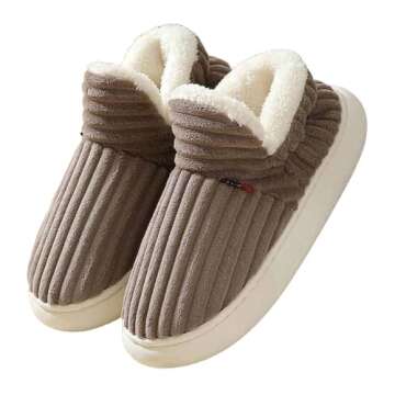 Bootie Slippers for Women Pluffi Slipper Booties Winter Fuzzy Warm Thick-Soled Plush House Cloud Slides Men Women