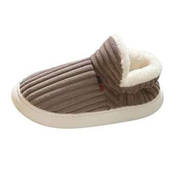Bootie Slippers for Women Pluffi Slipper Booties Winter Fuzzy Warm Thick-Soled Plush House Cloud Slides Men Women