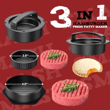 Grilliance 5pcs Burger Smash Press Kit for Delicious Burgers