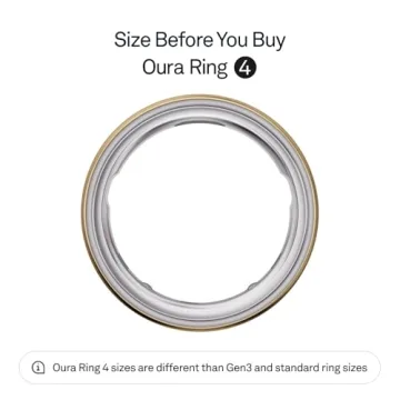 Oura Ring 4 - Gold Smart Ring with Health Tracking