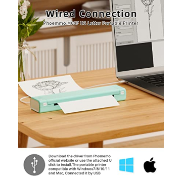 Phomemo M08F Wireless Blues Portable Printer for Travel