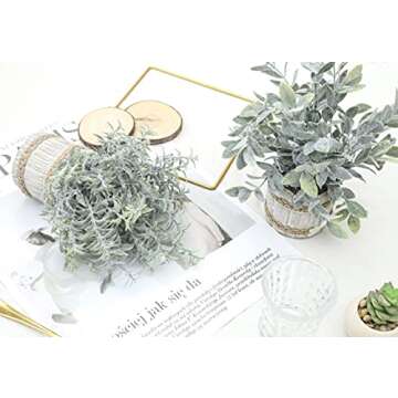 Der Rose 4 Pack Small Fake Plants Indoor Mini Artificial Plants for Home Office Farmhouse Decor Bathroom Bedroom Kitchen Desk Decor