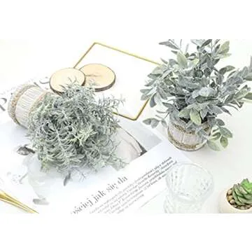 Der Rose 4 Pack Small Fake Plants Indoor Mini Artificial Plants for Home Office Farmhouse Decor Bathroom Bedroom Kitchen Desk Decor