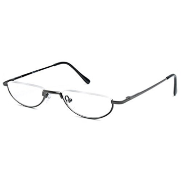Readers The Lynwood Unisex Half Moon Half Frame 1.50 Grey Glasses