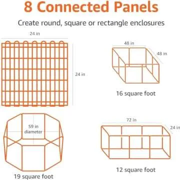 Amazon Basics Foldable 24-Inch Pet Playpen for Dogs