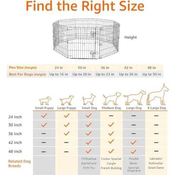 Amazon Basics Foldable 24-Inch Pet Playpen for Dogs