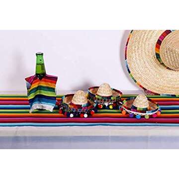 Crazy Night Mini Sombrero Top Hat Headband Tiny Straw Hat Cinco De Mayo Small Sombreros for Baby Kid...