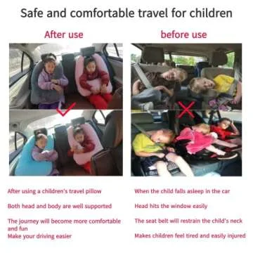 FHSGGP Travel Pillow Car Pillow Kid Car Sleeping The Sleeping Aid for Adults and Kids on Road Trips ...