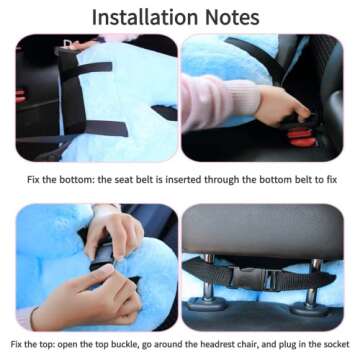 FHSGGP Travel Pillow Car Pillow Kid Car Sleeping The Sleeping Aid for Adults and Kids on Road Trips Kids Travel Pillow Gray