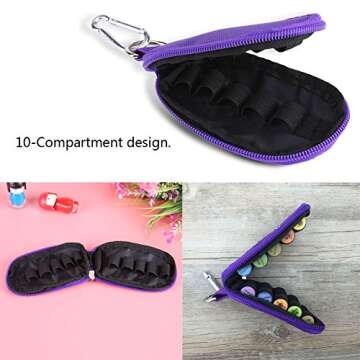 Essential Oil Bag Key Chain Organizer for Travel Storage