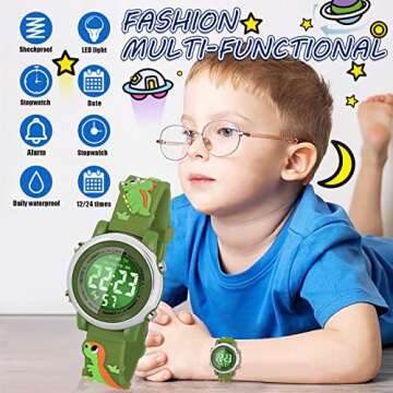 Viposoon Boys Gifts Age 3 4 5 6, Boys Watches Ages 3-8 Educational Toys for 3+ Year Old Boys Valentine's Day Gifts for Children Stocking Stuffers for Toddlers 3-8 Years