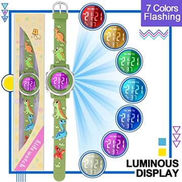 Viposoon Boys Gifts Age 3 4 5 6, Boys Watches Ages 3-8 Educational Toys for 3+ Year Old Boys Valentine's Day Gifts for Children Stocking Stuffers for Toddlers 3-8 Years