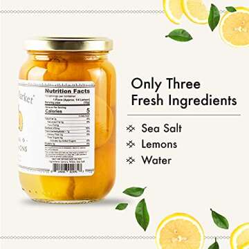 CASABLANCA MARKET Moroccan Preserved Lemons – Authentic Moroccan Flavor for Your Kitchen (13oz)