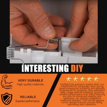 MHY62044106 Refrigerator Door Spring - 2 Pcs Replacement