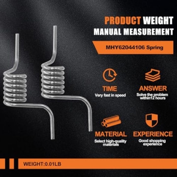 MHY62044106 Refrigerator Door Spring - 2 Pcs Replacement