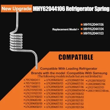 MHY62044106 Refrigerator Door Spring - 2 Pcs Replacement