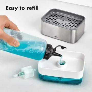 OXO Good Grips Stainless Steel Soap Dispensing Sponge Holder