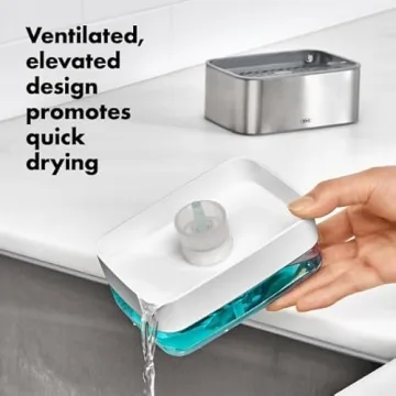 OXO Good Grips Stainless Steel Soap Dispensing Sponge Holder