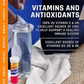 Propel Immune Support Tablets, Vitamin C + Zinc, Gatorade Electrolytes, Zero Sugar, Makes 16.9 Fl Oz...