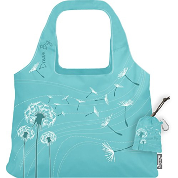 ChicoBag Vita Designer Reusable Tote Bag with Carabiner Clip - Compact, Eco-Friendly Shopping Bags