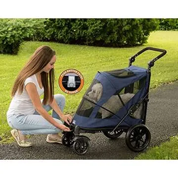 Pet Gear NO-Zip Pet Stroller - Push Button Entry & Dual Access for Pets