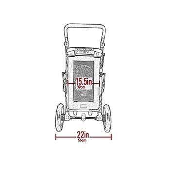 Pet Gear NO-Zip Stroller for Pets - Versatile & Comfortable