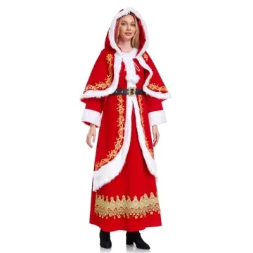 Elegant VAPICK Mrs Claus Costume 3PCS Plus Size Outfit
