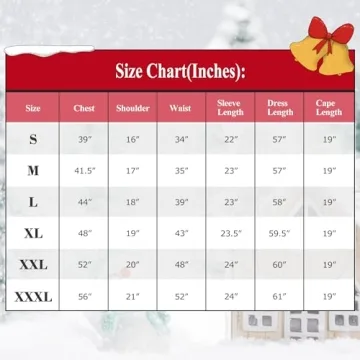 Elegant VAPICK Mrs Claus Costume 3PCS Plus Size Outfit