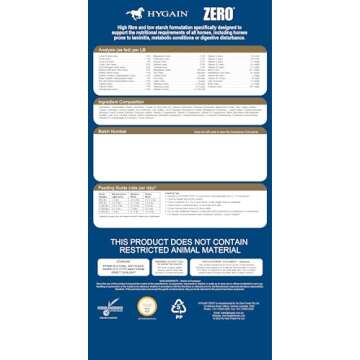 Hygain Zero - Ultra-Low Starch, Low Sugar, Low NSC, Cereal Grain Free, Fully Fortified Horse Feed - ...