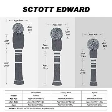 Scott Edward Stylish Golf Club Covers Set for All Golfers