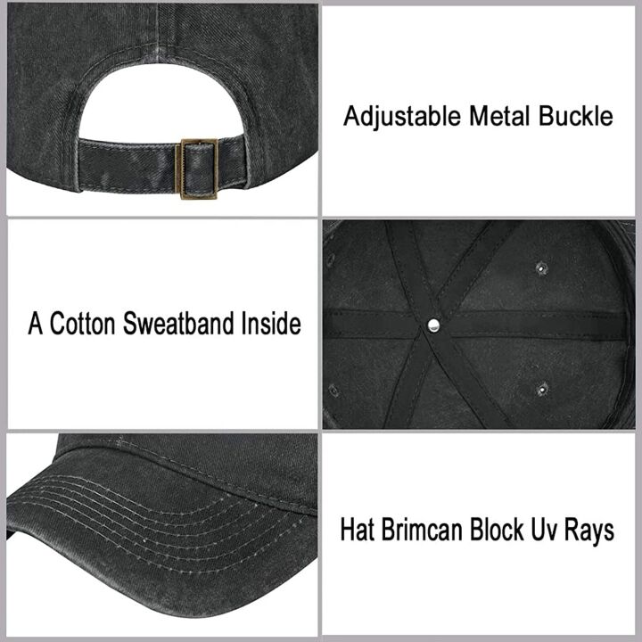 Heucapc Rainbow Denim Baseball Hat - Adjustable & Vintage