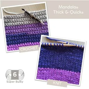 (1 Skein) Lion Brand Yarn Mandala Thick & Quick Bulky Yarn, Turbine